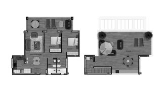 House floor plan, 2 bedrooms in Velapi Golf No. 6