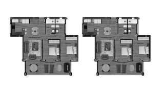 House floor plan, 2 bedrooms in Velapi Golf No. 7