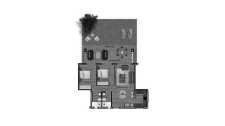 House floor plan, 2 bedrooms in Velapi Golf No. 8